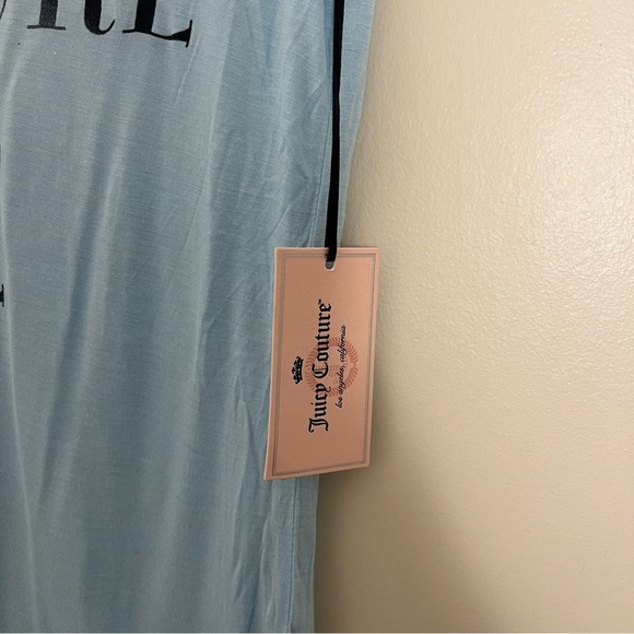 Juicy Couture NWT Light Blue Graphic Short Sleeve T-Shirt Size Large Y2K Casual - Picture 2 of 8